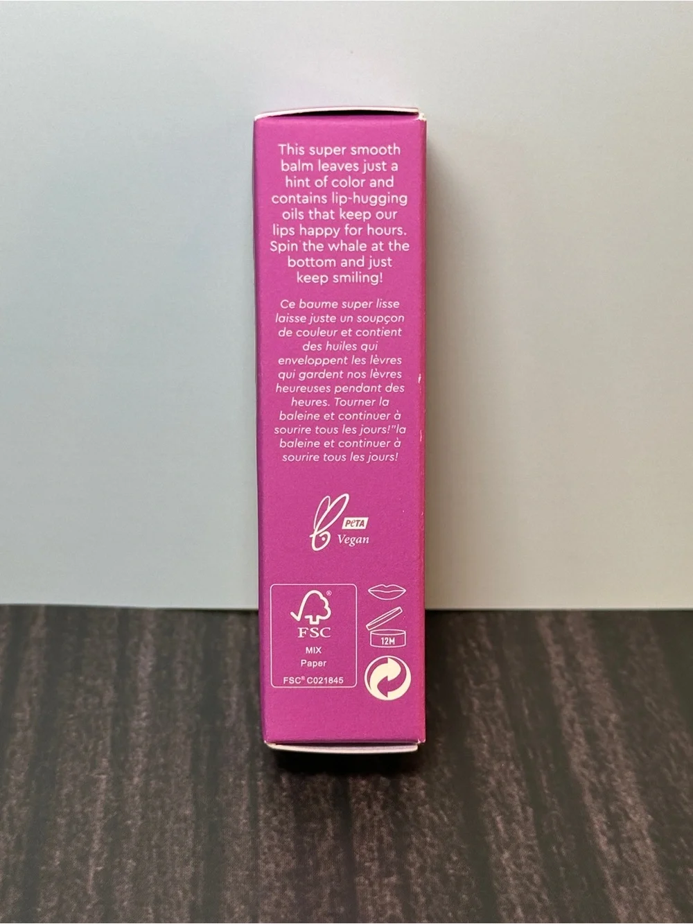 Florence by Mills Oh Whale! Tinted Lip Balm (Plum & Acai) NIB 4.5 g / 0.15 oz
